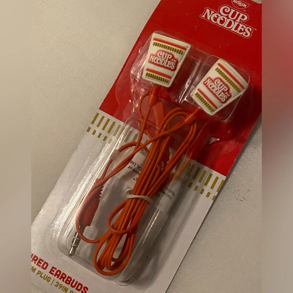 Orange Earbud Headphones